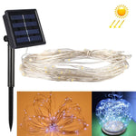 20m 200 LEDs SMD 0603 Solar Panel Silver Wire String Light Fairy Lamp Decorative Light, DC 5V, 20m 200 LEDs Colorful Light, 20m 200 LEDs White Light