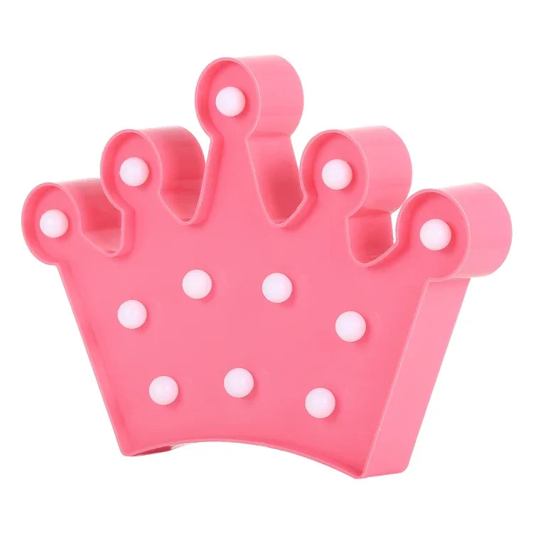 2 x AA Batteries Powered Party Festival Table Wedding Lamp Night Light, Small Crown(Pink), Small Crown(Blue), Small Crown(White)