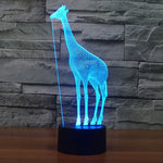 7 Color Discoloration Creative Visual Stereo Lamp Desk Lamp Night Light, Giraffe Style