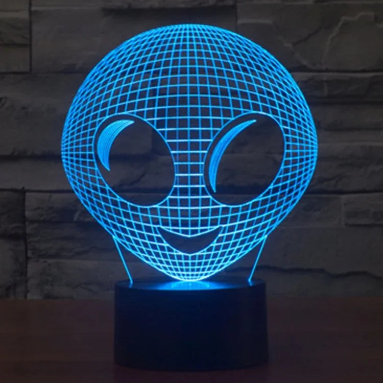 7 Color Discoloration Creative Visual Stereo Lamp Desk Lamp Night Light, Alien Style