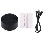 7 Colour Discoloration Creative Visual Stereo Lamp Desk Lamp Night Light, Motorcycle Shape