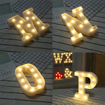 Dry Battery Powered Warm White Standing Hanging LED Holiday Light, N, A, O, B, C, P, D, Q, E, R, F, G, T, U, I, V, J, W, X, K, L, M, Z