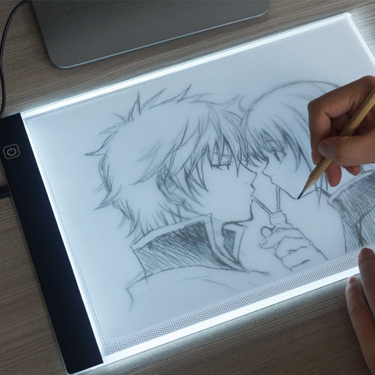 Ultra-thin A4 Size Portable USB LED Artcraft Tracing Light Box Copy Board Brightness Control for Artists Drawing Sketching Animation and X-ray Viewing, Brightness Control