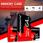 MICRODATA 32GB U1 Red and Black TF(Micro SD) Memory Card, 32GB