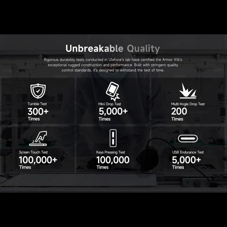 Ulefone Armor X16, 6GB+128GB, Night Vision, IP68/IP69K Rugged Phone, 6.56 inch Android 15 MediaTek Helio G91 Octa Core, Network: 4G, NFC, OTG, Armor X16, 6GB+128GB