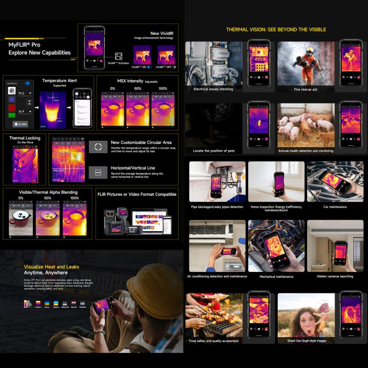 Ulefone Armor 27T Pro+ Rugged Phone, FLIR 3.5 Thermal Imaging, 12GB+256GB, Night Vision, 10600mAh, 6.78 inch Android 15 MediaTek Dimensity 6300 Octa Core, Network: 5G, NFC, Armor 27T Pro+