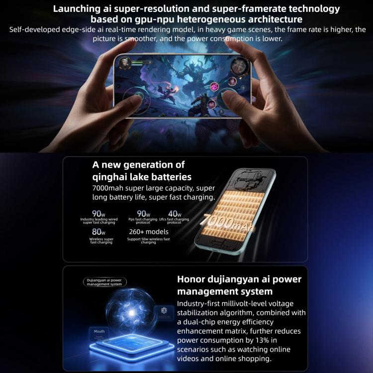 Honor Magic8 Pro, 12GB+512GB, Screen Fingerprint, 6.71 inch MagicOS 10.0 / Android 16 Snapdragon 8 Elite Gen 5 Octa Core, Network: 5G, NFC, OTG, 12GB+512GB