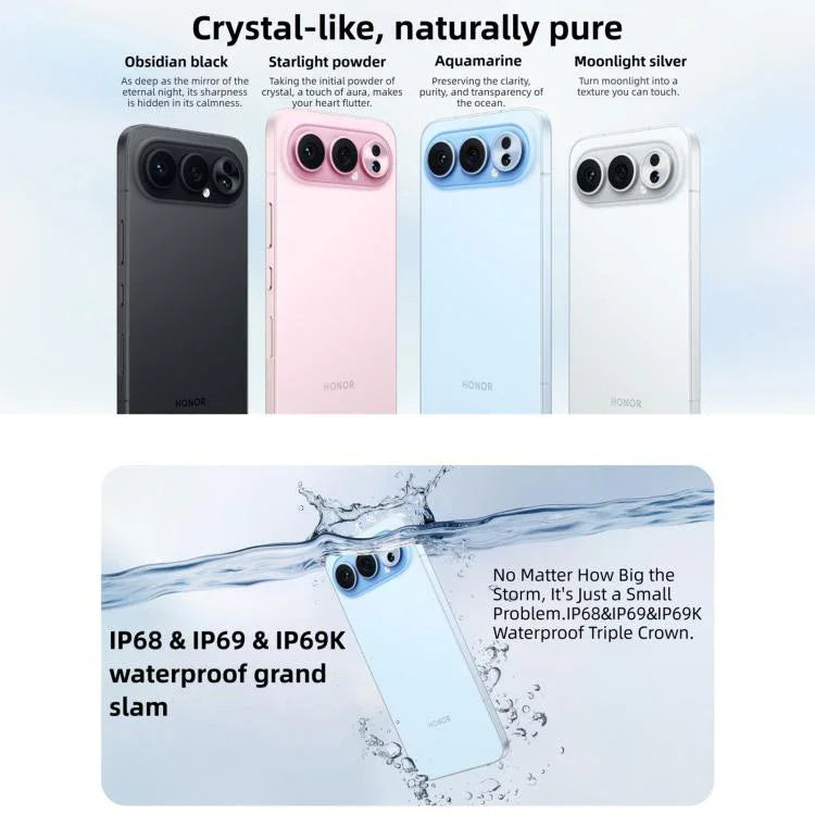 Honor 500 Pro, 16GB+512GB, Screen Fingerprint, 6.55 inch MagicOS 10.0 / Android 16 Snapdragon 8 Elite Gen 4 Octa Core, Network: 5G, NFC, OTG, Honor 500 Pro, 16GB+512GB