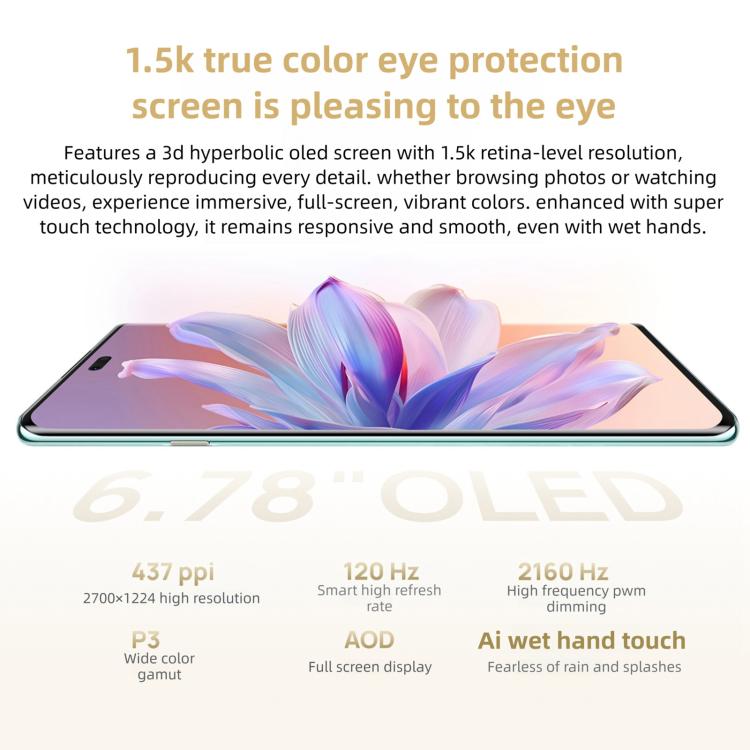 HUAWEI Enjoy 70X Premium Edition, 8GB+256GB, Screen Fingerprint, 6.78 inch HarmonyOS 4.2 Kirin 8000, Network: 4G, OTG, NFC, Not Support Google Play, 8GB+256GB