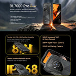 Blackview BL7000 Rugged Phone, 8GB+256GB, 6.78 inch Android 15 MediaTek Dimensity 6300 Octa Core, Network: 5G, NFC, OTG, 8GB+256GB