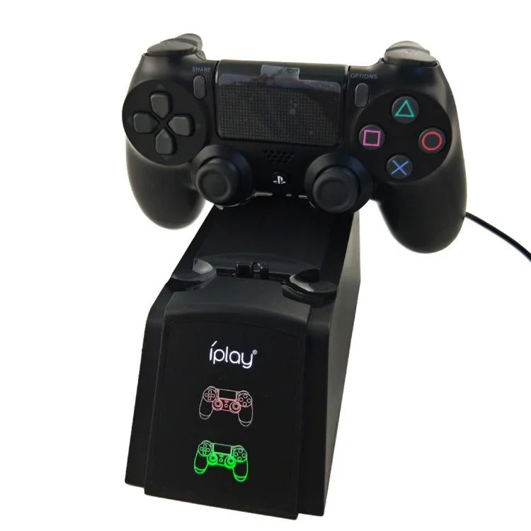 iplay Dual Port Charging Dock Station Stand / Controller Charging Stand for For Sony Playstation 4 PS4 & Slim PS4 Pro with LED Display Indicator Screen, HBP-119