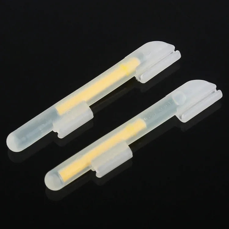 5 Packs OCEAN SUN Clip-On Luminous Float Night Fishing Light Stick, S, Fits Rod Tip 1.5-1.9mm, Clip-On, S