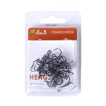HENGJIA 20 PCS Classic Black High Carbon Steel Fishing Three-jaw Treble Hooks, 10# FH022