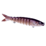 HENGJIA JM024-X 6# 13.6cm 18.7g Multi-section Plastic Hard Baits Artificial Fishing Lures with Treble Hook, Random Color Delivery, JM024-X 6# 13.6cm