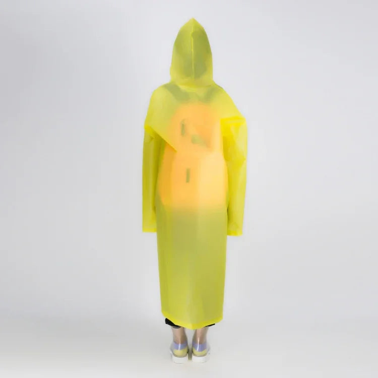 Long Sleeve Cuff Windproof Upgrade Version of One-piece Environmental Protection Transparent Raincoat Average Size