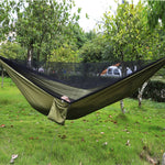 Portable Outdoor Parachute Hammock with Mosquito Nets, Army Green, Black, Dark Blue + Baby Blue, Pink Blue, Green, Blue