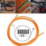 Universal Bicycle Brake Cable Tube Set, Orange, Green, Grey, Blue, Red, White, Yellow, Black