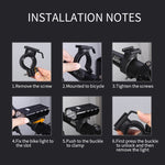 BX2 USB Charging Bicycle Light Front Handlebar Led Light (3 Hours, L2 Lamp Beads), 3 Hours, L2 Lamp Beads