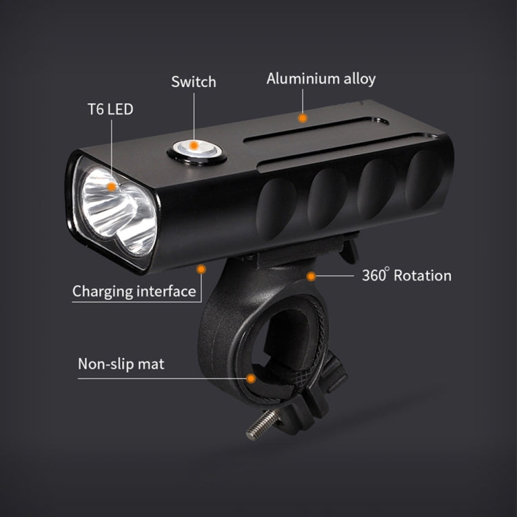 BX2 USB Charging Bicycle Light Front Handlebar Led Light (3 Hours, L2 Lamp Beads), 3 Hours, L2 Lamp Beads