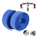 1 Pair Cycling Road Bike Sports Bicycle Cork Handlebar Tape Wrap + 2 Bar Plug, 2m Red, 2m White, 2m Yellow, 2m Black, 2m Pink, 2m Green, 2m Blue