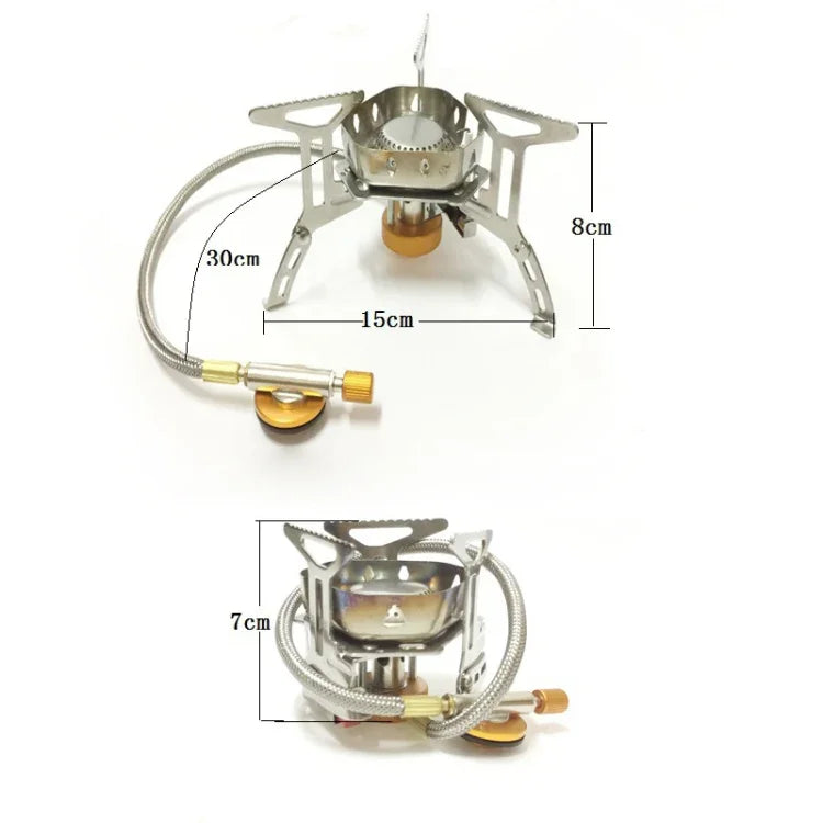S187 Outdoor Portable Mini Stainless Steel Camping Stove Windproof Gas Stove, S187