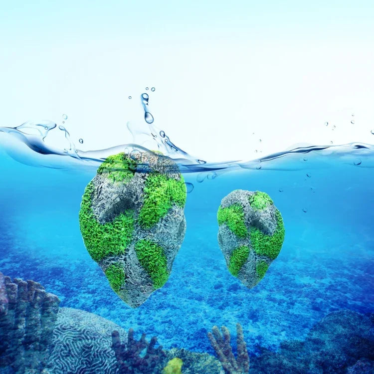 Aquarium Decoration Floating Pumice Suspended Stone Artificial Fish Tank Acuarios Moss Flying Rock Aquatic Ornament Landscape, Large Size: 13.0 x 21.0cm, Floating Stone Large Size: 13.0 x 21.0cm