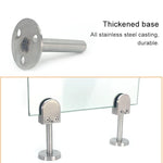 201 Stainless Steel Glass Fish Mouth Support Rod Fixing Clip with 14x40mm Rod, Specification: S, S, with 14x40mm Rod