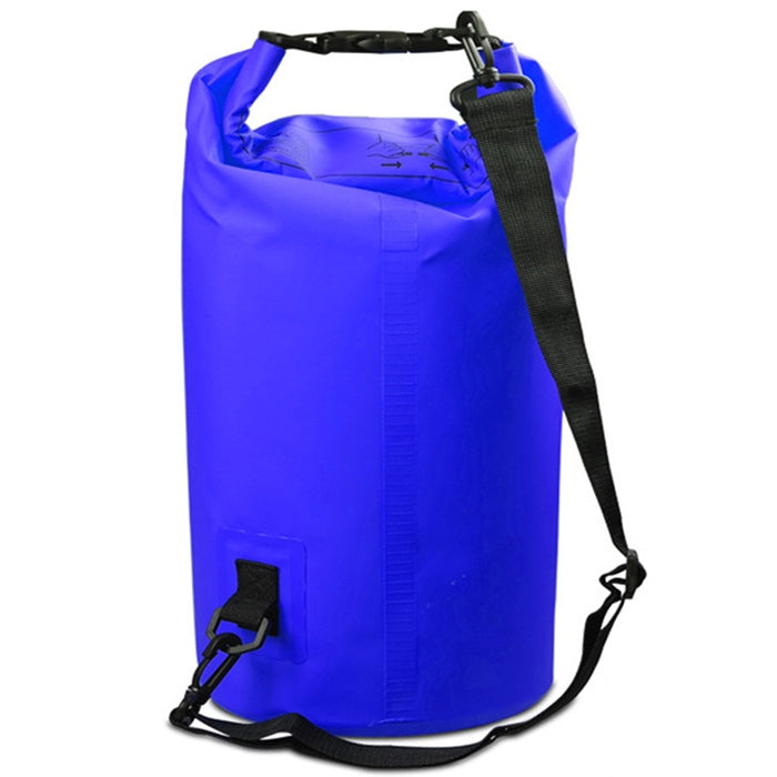 Outdoor Waterproof Double Shoulder Bag Dry Sack PVC Barrel Bag, Capacity: 30L, Capacity: 30L (Sky Blue), Capacity: 30L (Yellow), Capacity: 30L (Black), Capacity: 30L (Dark Blue), Capacity: 30L (Orange), Capacity: 30L (Pink), Capacity: 30L (Green)