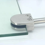 201 Stainless Steel Glass Fish Mouth Support Rod Fixing Clip with 14x40mm Rod, Specification: M, M, with 14x40mm Rod