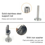 201 Stainless Steel Glass Fish Mouth Support Rod Fixing Clip with 14x80mm Rod, Specification: M, M, with 14x80mm Rod