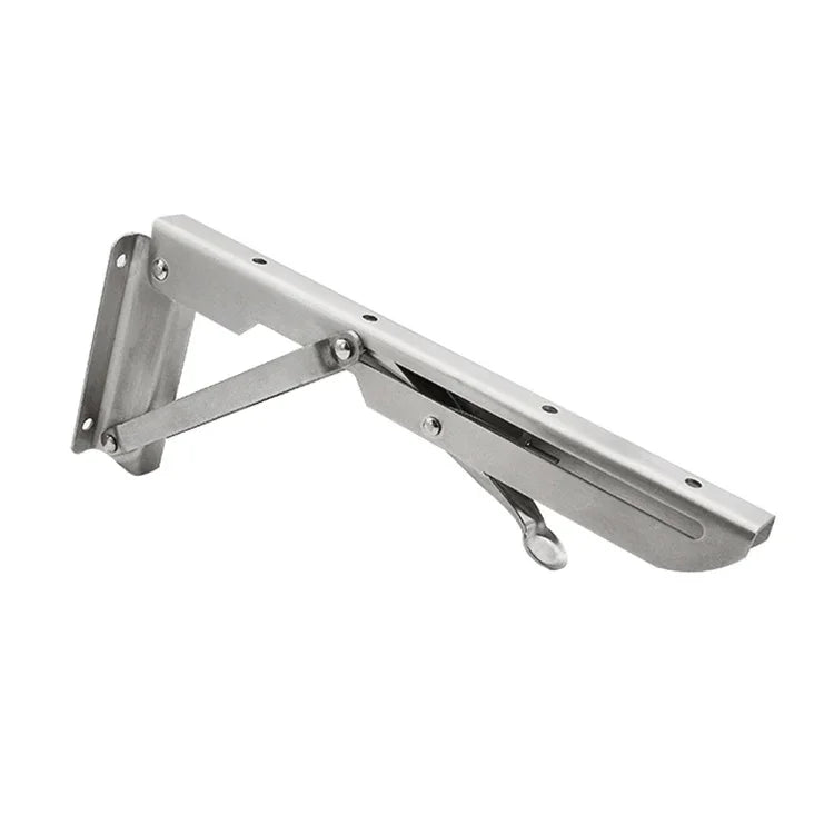 14 inch K Type Wall-mounted Foldable Stainless Steel Spring Storage Shelf for Dining Table, 14 inch