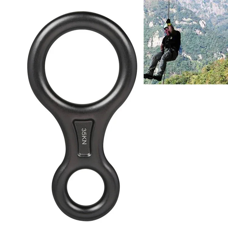 Climbing Rescue Figure 8 Descender Rappelling Gear Belay Device(Black), TP8601P (Black), TP8601P  (Silver), TP8601P  (Red), TP8601P  (Blue), TP8601P  (Gold), TP8601P  (Orange), TP8601P  (Dark Gray)
