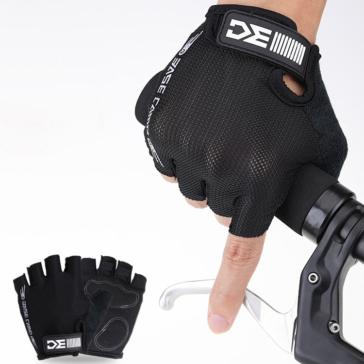 BaseCamp BC-204 Bicycle Half Finger Gloves Lycra Fabric Cycling Gloves, Size: M, Size: M