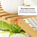 6-Layer Balcony Living Room Collapsible Solid Wood Flower Stand Potted Planting Shelves, Length: 100cm, 100cm 6-Layer