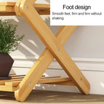 6-Layer Balcony Living Room Collapsible Solid Wood Flower Stand Potted Planting Shelves, Length: 100cm, 100cm 6-Layer