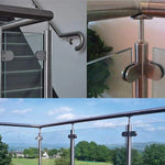 9-14mm Concave Curved Bottom Matte Polished 201 Stainless Steel Fixed Clip Railing Glass Wood Layer Board Clamp Bracket, 9-14mm, Curved Bottom, 201 Stainless Steel