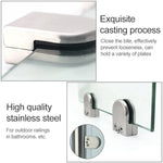 8-12mm Flat Bottom Matte Polished  304 Stainless Steel Fixed Clip Railing Glass Wood Layer Board Clamp Bracket, 8-12mm, Flat Bottom, 304 Stainless Steel