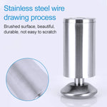 Stainless Steel Wire Drawing Thickened Column Sofa Furniture Cabinet Foot, Height: 80mm, 80mm