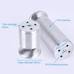 Stainless Steel Wire Drawing Thickened Column Sofa Furniture Cabinet Foot, Height: 150mm, 150mm