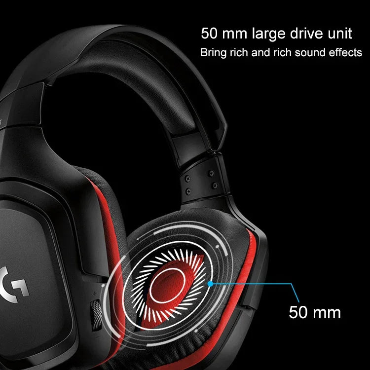 Logitech G331 Dolby 7.1 Surround Sound Stereo Folding Noise Reduction Competition Gaming Headset, G331