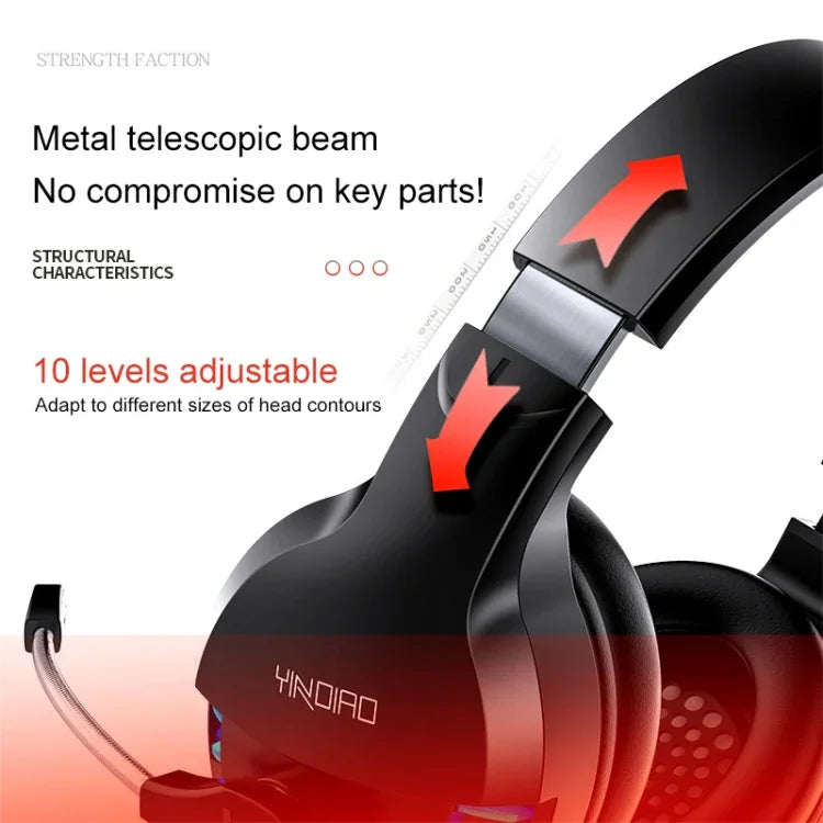 YINDIAO Q2 Head-mounted Wired Gaming Headset with Microphone, Version: Single 3.5mm, Q2 Single 3.5mm(Black)