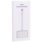3 in 1 USB-C / Type-C Male to Type-C + USB + 3.5mm Female OTG Adapter, 3 in 1 OTG Adapter