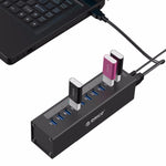 ORICO A3H10 Aluminum High Speed 10 Ports USB 3.0 HUB with Power Adapter for Laptops, 10 Ports (Silver), 10 Ports (Black)