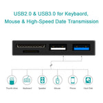ROCKETEK RT-SGO727 USB 3.0 + USB 2.0 + Micro USB Interface Hub for Microsoft Surface Go, with 2 TF Card & SD Card Slots, RT-SGO727