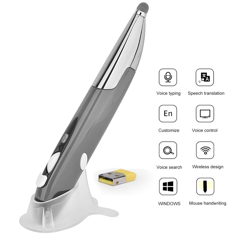 PR-06S 4-keys Smart Wireless Optical Mouse with Stylus Pen Function, Support Voice Operation / Translation, Support Voice Operation / Translation Blue, Support Voice Operation / Translation Red, Support Voice Operation / Translation Grey