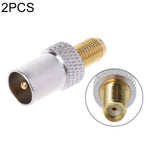 2 PCS SMA Female to TV IEC Male RF Connector, SMA Female to IEC Male