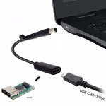 DP USB-C / Type-C to 7.4 x 0.6mm Power Adapter Charger Cable for HP, 2.4 x 0.6mm