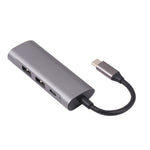 T-811 4 in 1 USB-C / Type-C to 3 USB 3.0 + USB-C / Type-C Ports HUB Docking Station, T-811