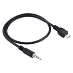 3.5mm Male to Micro USB Male Audio AUX Cable, Length: about 40cm, Micro USB 40cm