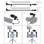 PULUZ 3 in 1 Vlogging Live Broadcast LED Selfie Light Smartphone Video Rig Kits with Microphone + Cold Shoe Tripod Head for iPhone, Galaxy, Huawei, Xiaomi, HTC, LG, Google, and Other Smartphones, 3-in-1, 3-in-1(Red), 3-in-1(US)